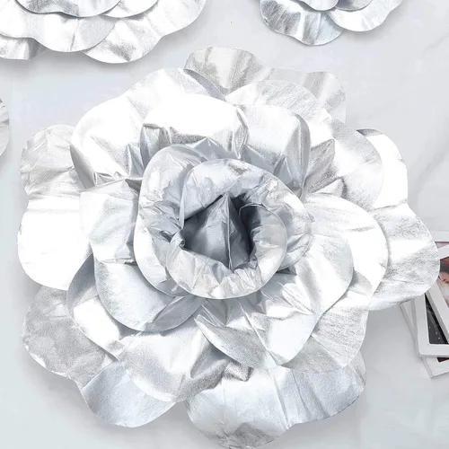 Vista 9 de Efavormart - Rosas de espuma 3D grandes para decoración de bodas, paquete de 4 flores artificiales de 12 pulgadas, color oro rosa, ramo de bricolaje