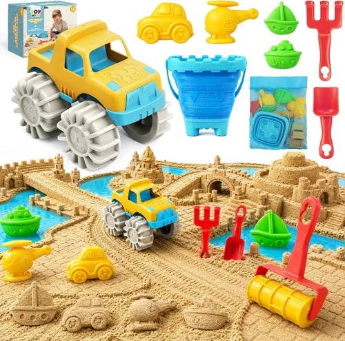 Vista 10 de TOY Life Juguetes de playa para niños de 4 a 8 años, juguetes de arena para niños pequeños de 1 a 3 años, juguetes de playa para niños pequeños de 1