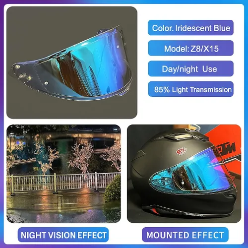 Vista 2 de RF1400 X15 Visera de casco compatible con RF-1400, CWR-2, X15, Z8, X-SPR PRO