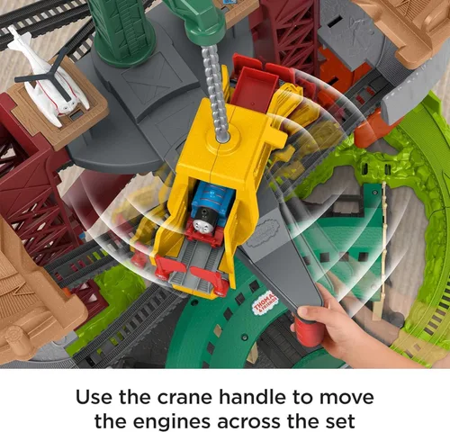 Vista 3 de Thomas & Friends - Juego de supertorre con trenes motorizados, grúas y pistas para niños de preescolar, a partir de 3 años