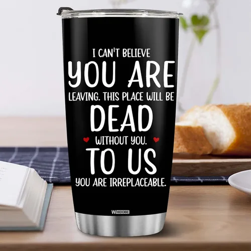 Vista 5 de WHIDOBE Regalos para compañeros de trabajo para mujeres, hombres, You Are Dead To Us Tumbler Goodbye Coworker New Job Going Away Regalo