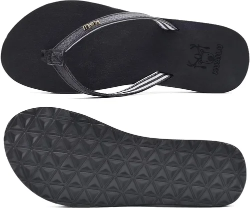 Vista 9 de KuaiLu Chanclas con soporte de arco para mujer, cómodas sandalias de yoga para caminar