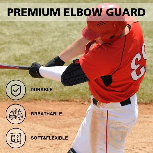 Vista 3 de Coderas de béisbol, coderas para jóvenes y adultos, codos para béisbol, sóftbol