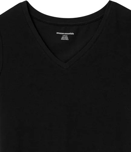 Vista 6 de Tienda Essentials Women's Classic-Fit Short-Sleeve V-Neck T-Shirt, (Available in Plus Size), Multipacks