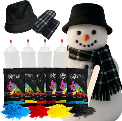 Vista 7 de Kit de Pintura de Nieve Chameleon Colors - Paquete de 10 - 5 Colores Vibrantes - 5 Botellas de Pulverización - Kit de Arte y Manualidades