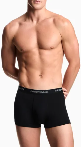 Vista 3 de Emporio Armani Troncos de algodón, paquete de 3 Negro/Negro/Negro