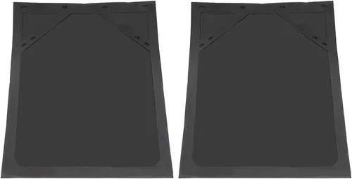 Vista 6 de Guardabarros de 24" x 24" negros para camión semirremolque y remolque, de goma resistente - 1 par