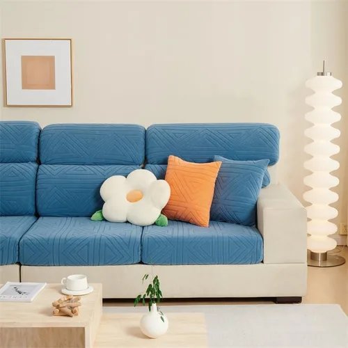 Vista 2 de INFLAG Fundas de sofá en forma de L, fundas de sofá mágicas, funda de sofá diván, funda elástica con banda elástica, protector de muebles para sala