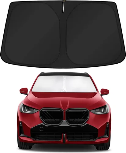 Vista 170 de KUST - Parasol plegable para parabrisas para BMW X1 E84, accesorios 2011 2012 2013 2014 2015, protector de visera de sol ajustable que bloquea