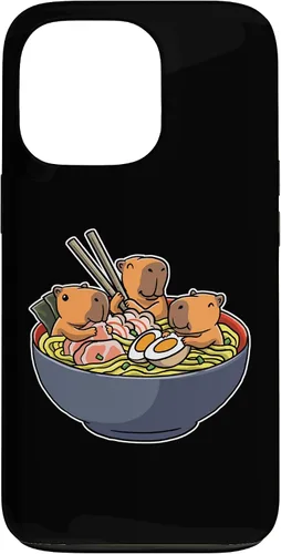 Vista 10 de Capybara Eating Ramen Funda para iPhone 17