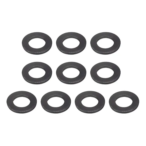 Vista 33 de Uxcell Arandela plana de acero al carbono para pernos M8, 10 piezas M8 x 16 x 1.5mm, aleación de acero negro oxidado de grado 8.8, sujetadores