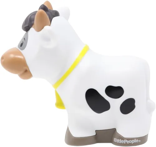Vista 4 de Pieza de repuesto para el juego Fisher-Price Little People Farm Animal Friends - GFL21 ~ Figura de repuesto de vaca blanca