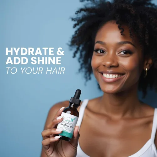 Vista 3 de Eva Naturals Aceite de marula – Aceite prensado en frío 100% puro para cara, cabello, piel y cuerpo – Suero facial ligero y de masaje – Hidratante
