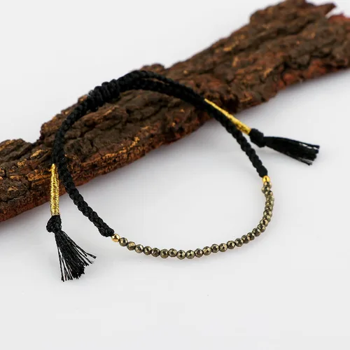 Vista 14 de Thecraftman - Pulsera trenzada de cuentas naturales, cristales energéticos, regalo para ella, pulsera de protección de hilo trenzado de mano