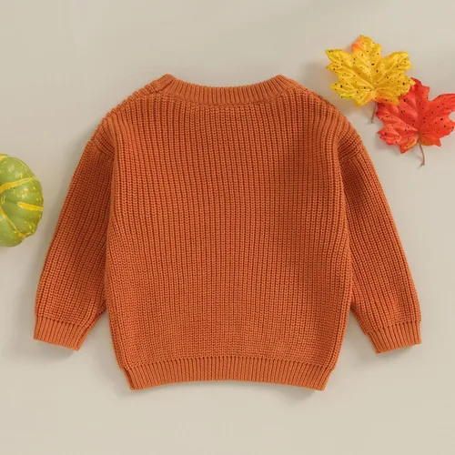 Vista 7 de Suéter de punto de gran tamaño para bebé niño y niña, suéter grueso de manga larga, suéter cálido para otoño e invierno