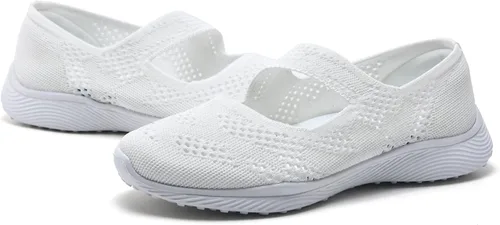Vista 5 de HONHOLD Zapatos Mary Jane para caminar para mujer, zapatos casuales de enfermería, cómodos, antideslizantes, para trabajo y oficina