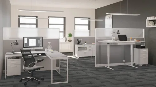 Vista 7 de BDI Furniture Centro 6407 - Archivador con 2 cajones, armario de almacenamiento debajo del escritorio para el hogar u oficina con cajón de archivos