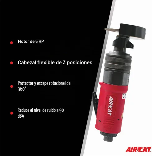 Vista 5 de AIRCAT Herramientas neumáticas 6530: Herramienta de corte de cabezal flexible de 3 pulgadas de 0.5 HP Velocidad libre de 18,000 RPM