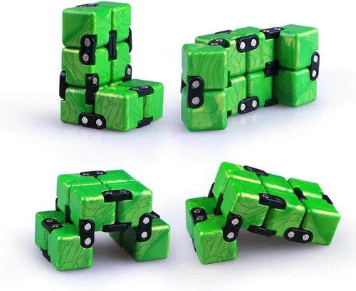 Vista 4 de QIYI - Pequeño elefante dorado actualizado juguete Infinity Cube Fidget, genial Mini Gadget, el mejor para aliviar el estrés y la ansiedad y matar