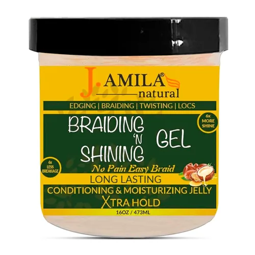 Vista 8 de J. AMILA Gel trenzado N brillante – sujeción extrema, rico en humedad y sin escamas – Ingredientes naturales para cabello rizado y rizado – Ideal