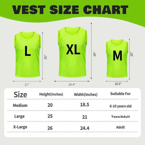 Vista 3 de 12/24/48PCS Pinnies Youth Team Pennies para Deportes Niños y Chalecos Scrimmage para Fútbol Baloncesto Jersey Practice