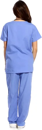 Vista 3 de Just Love uniforme médico con cuello en V para mujer