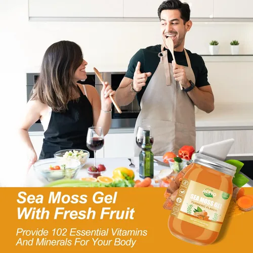 Vista 4 de ACEYO (10 OZ) Gel de Musgo Marino 4 en 1, Rico en Minerales y Vitaminas, Refuerzo de Defensa Inmunológica, Sin OMG, Vegano