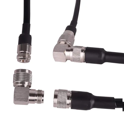 Vista 4 de XRDS -RF Adaptador de conector N Conectores coaxiales de ángulo recto 90 grados N macho a N hembra Conector de cable coaxial RF Paquete de 2