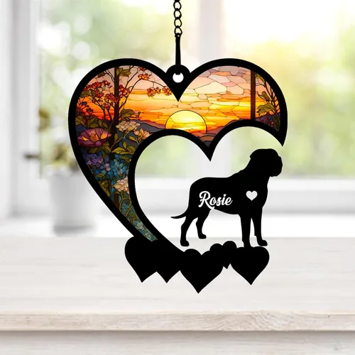 Vista 56 de NAZENTI Atrapasoles personalizado de sabueso afgano, adorno conmemorativo personalizado para la pérdida de mascotas, regalo de condolencia