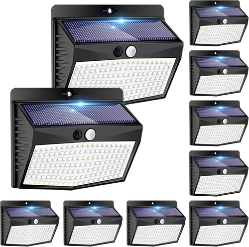 Vista 42 de Peasur 1 paquete de luces solares con sensor de movimiento para exteriores