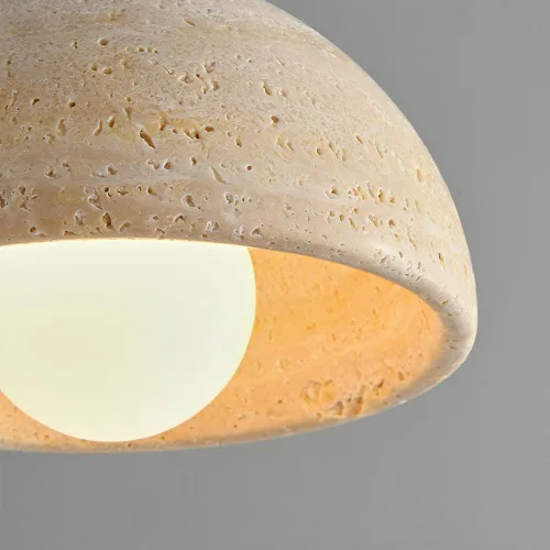 Vista 6 de Lámpara colgante nórdica 5.9 in 1 luz mini lámpara de techo ahorro de energía Lámpara colgante de piedra de cueva amarilla natural Iluminación