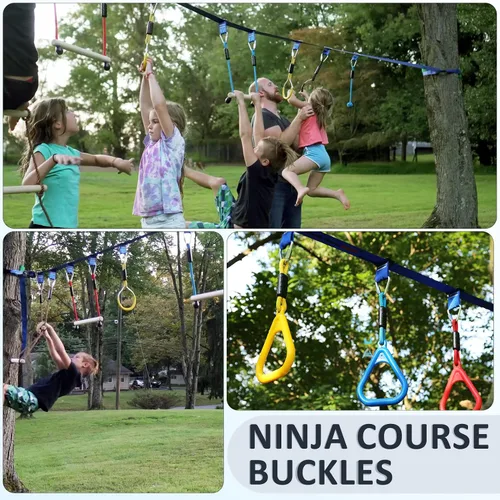 Vista 2 de Accesorios para el curso de obstáculos Ninja Warrior, nueva hebilla para eslingas de 2" de ancho, eslinga sin desgarros