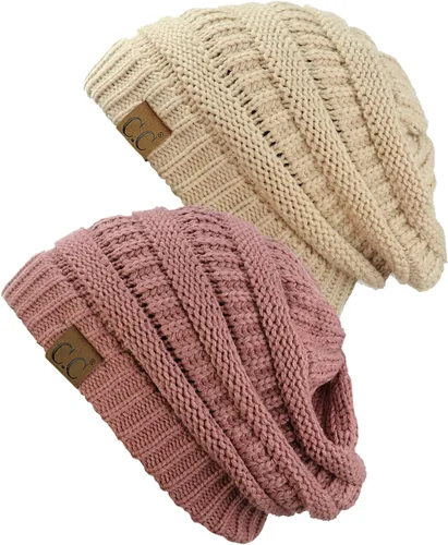 Vista 52 de Gorro a la moda de tejido suave abultado, cálido y elástico de C.C