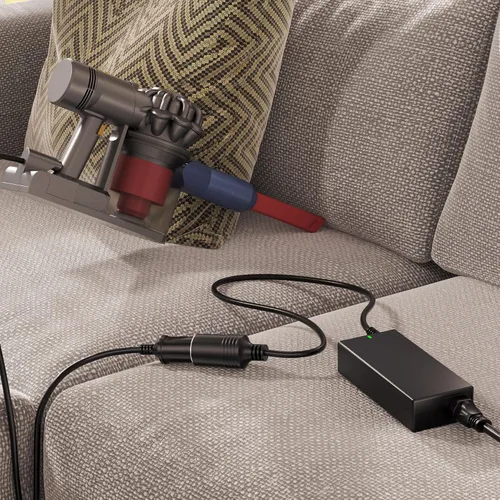 Vista 3 de Convertidor de CA a CC, convertidor de 110 V/120 V a 12 V, adaptador de encendedor de cigarrillos de 10 A 120 W a enchufe de pared, cable de 7.87