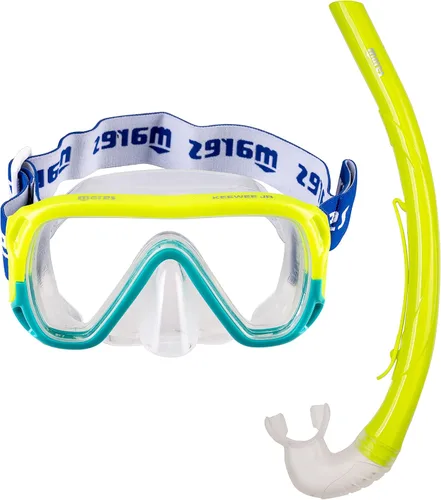 Vista 6 de Mares Keewee Junior - Juego de equipo de esnórquel para niños, máscara de silicona suave ajustable con correa elástica, esnórquel ergonómico