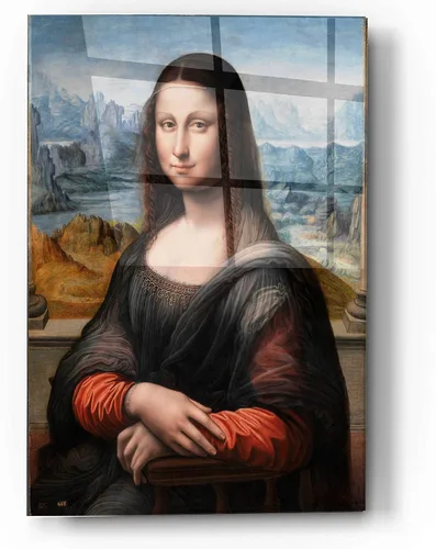 Vista 4 de Epic Art 'Mona Lisa Prado' de Leonardo Da Vinci, arte de pared de vidrio acrílico, 24x36 pulgadas