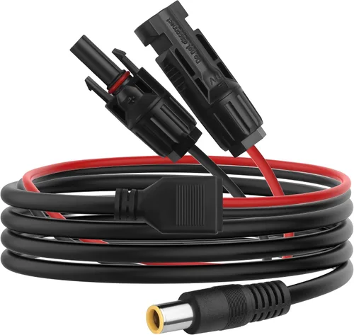 Vista 6 de Solar Panel Connector to DC5521 Charging Cable 14AWG Pure Copper Solar Panel Cable,DC 5.5x2.1mm Adapter Cable for Portable Power Station,Solar