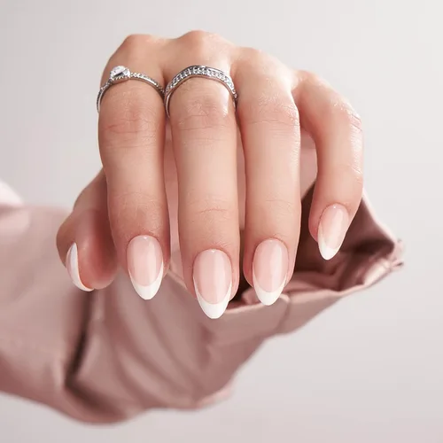 Vista 22 de BTArtbox Uñas Postizas Blancas Cortas a Presión - Uñas Postizas de Gel Suave en Forma de Almendra, Uñas Blancas con Pegamento para Uñas, Uñas