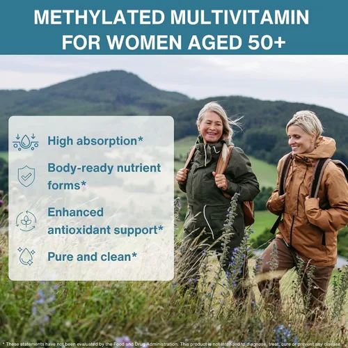 Vista 2 de Multivitamínico metilado Igennus para mujeres mayores de 50 años con calcio