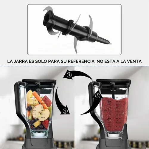 Vista 4 de Piezas de repuesto de 6 cuchillas para licuadora compatibles con jarra de 72 oz de Ninja, cuchillas compatibles con sistema de cocina de 1100 W