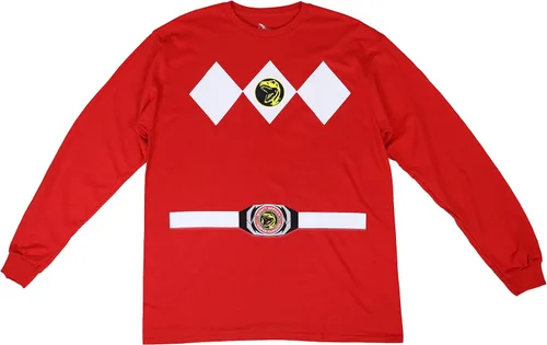 Vista 2 de power rangers azul manga larga Costume Hombre