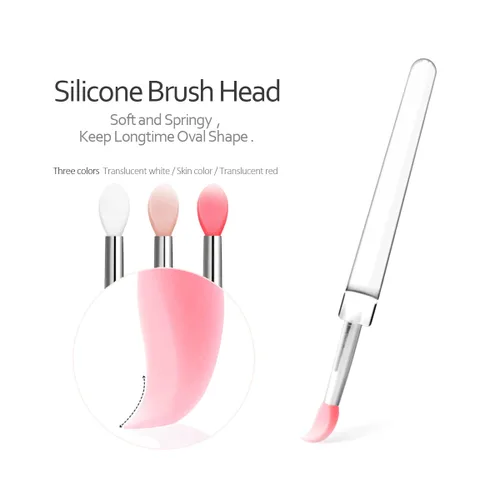 Vista 5 de Cepillo de silicona para labios, aplicador de lápiz labial con tapa, 8 brochas de maquillaje reutilizables, varitas de brillo de labios, herramienta
