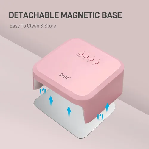 Vista 5 de GAOY Luz UV para uñas de gel, secador de uñas profesional con sensor infrarrojo y 3 temporizadores, lámpara de curado rápido para salón y arte