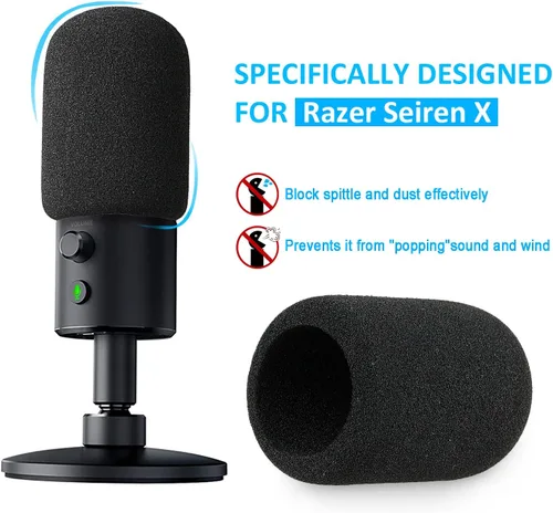 Vista 4 de Razer Seiren X Brazo Boom con Filtro Pop - Soporte de Micrófono con Cubierta de Espuma y Parabrisas para Micrófono de Transmisión Razer Seiren X