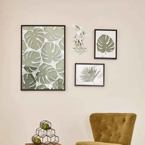 Vista 3 de Autom Decoración de pared colgante católica, fuente de agua bendita con acabado de piedra de arcángel, decoración religiosa del hogar, 9 pulgadas