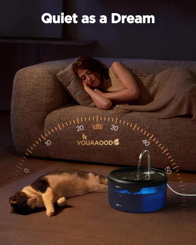 Vista 4 de Fuente de agua para gatos de interior: fuente de agua para mascotas - Fuente automática de agua para gatos - Dispensador de agua tipo grifo