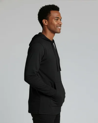 Vista 5 de Real Essentials 3 Pack: Sudaderas con capucha de cordón de algodón para hombre, ligeras y casuales, con bolsillo
