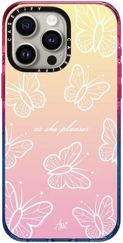 Vista 28 de CASETiFY Funda para iPhone 15 Pro Max, compatible con MagSafe Protección contra caídas de grado militar 4x de 8.2 pies Cheetah Paradise Pink