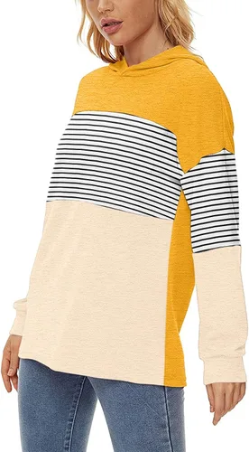 Vista 4 de BEUU - Sudaderas con capucha de manga larga para mujer, lindas blusas casuales con cordón, sudaderas con cordón para adolescentes, niñas, playa