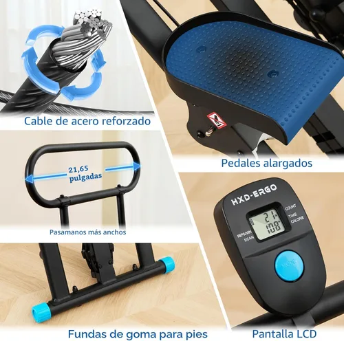 Vista 8 de HXD-ERGO Stair Stepper for Home, New Version 6 Adjustable Resistance Vertical Climber Cardio Exercise Machine, Folding Stair Climber for Full Body